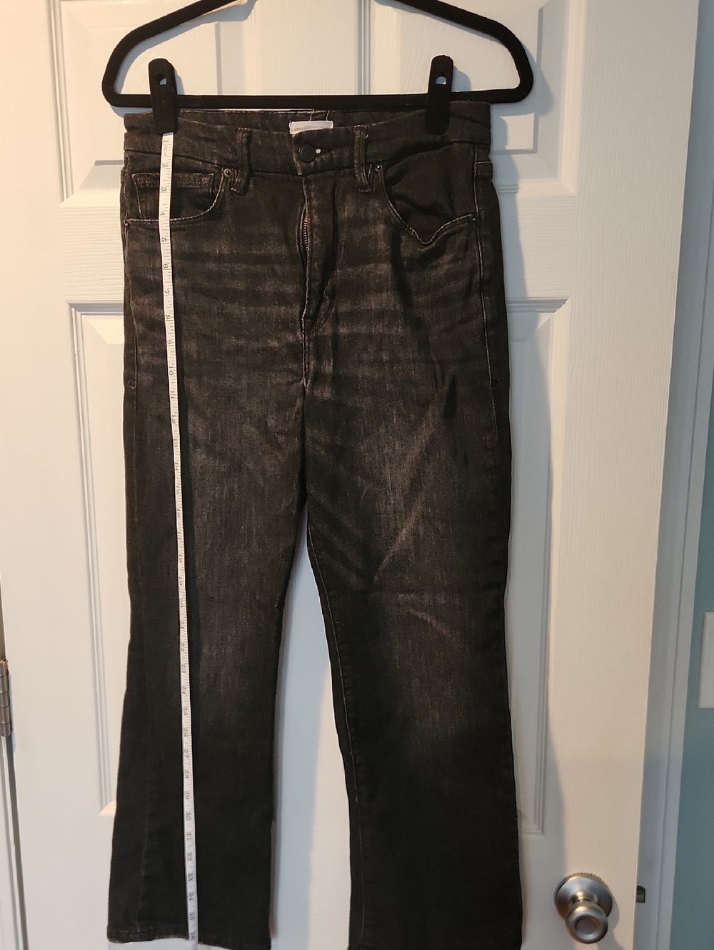 Good American High-Rise Black Washed Jeans
